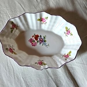 Vintage Shelley England Fine Bone China Trinket Dish- Rose Pansy Forget Me Not